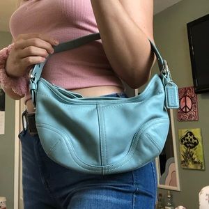 Rare Authentic Coach Mini Purse Bag Blue